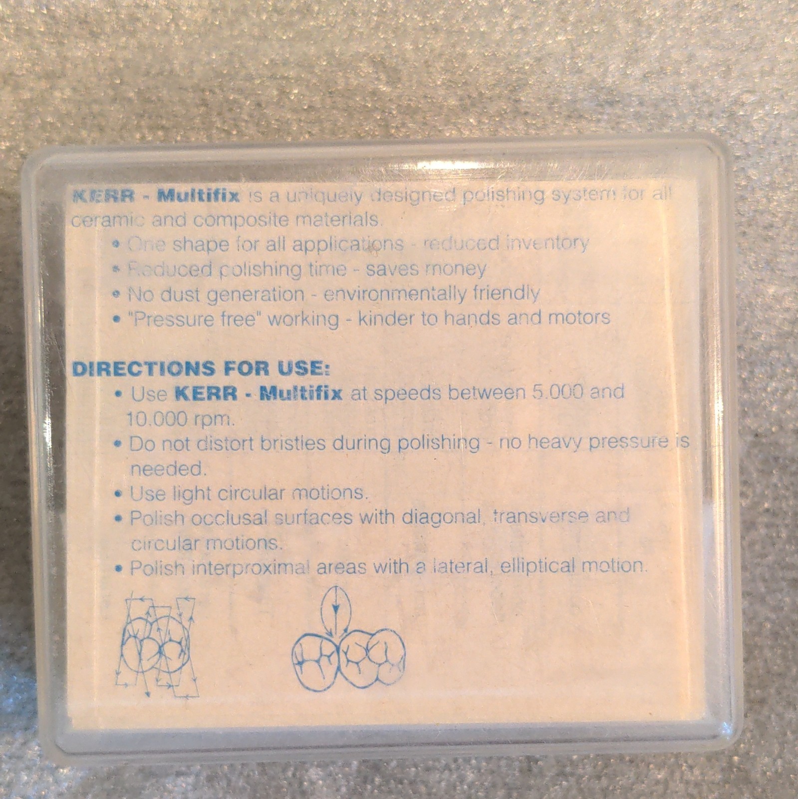 Kerr Multifix Nylon Bristle Brush Set RA Latch-Type Dental 5 pc 504-23270
