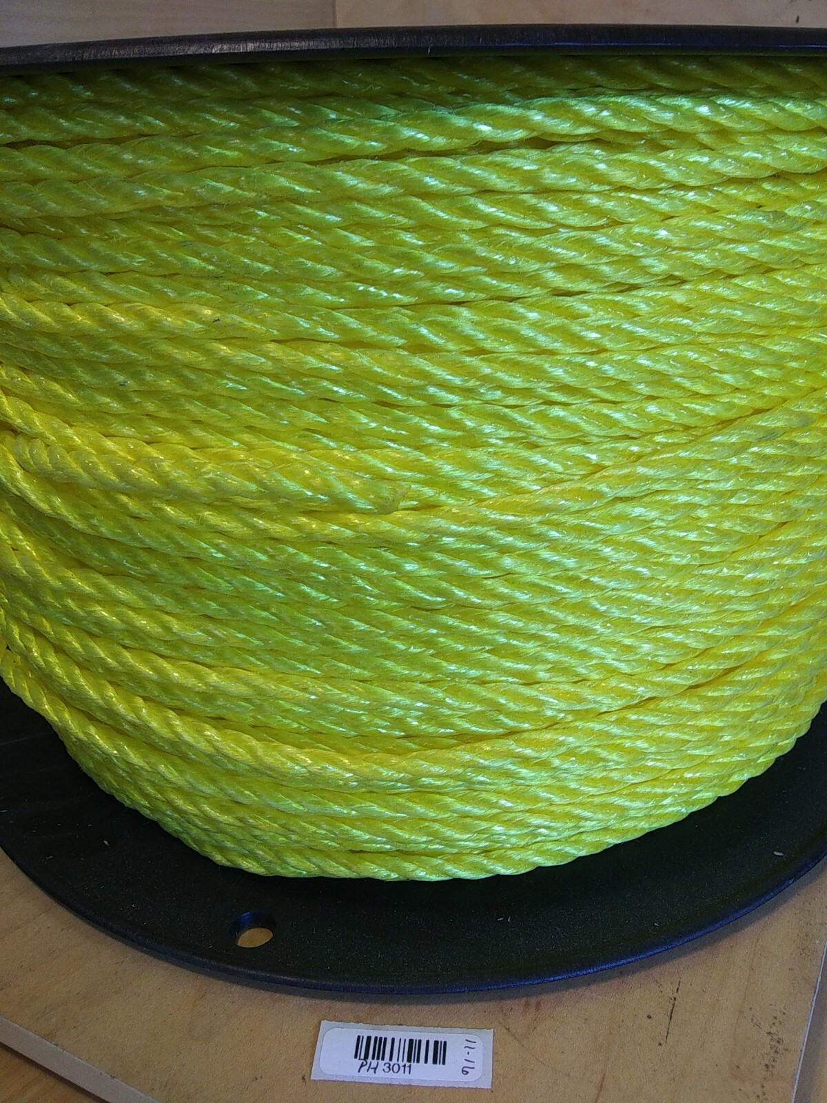 Twisted Polypro Yellow Rope. Appx 1200ft. 1/4″ diameter. 1130 Tensile Strength
