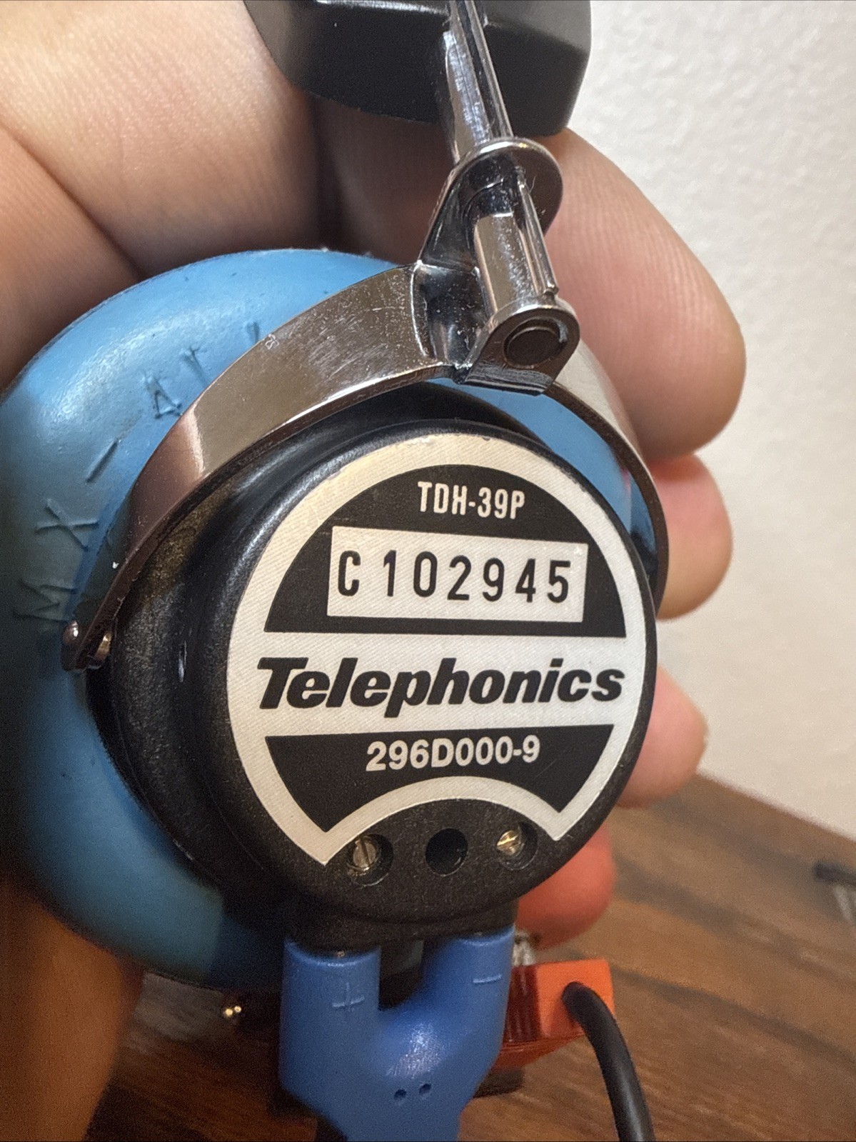 Telephonics TDH 39P Audiometric Headphones HB-7 Earscan3 connector. 296D000-9