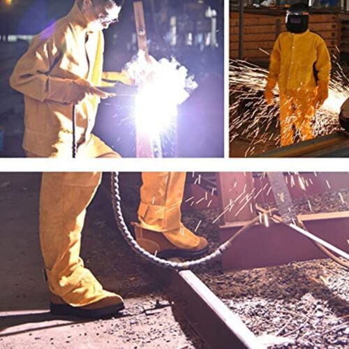 Leather Welding Work Jacket Split Welder Jacket Clothes For Men Women XXXL Size