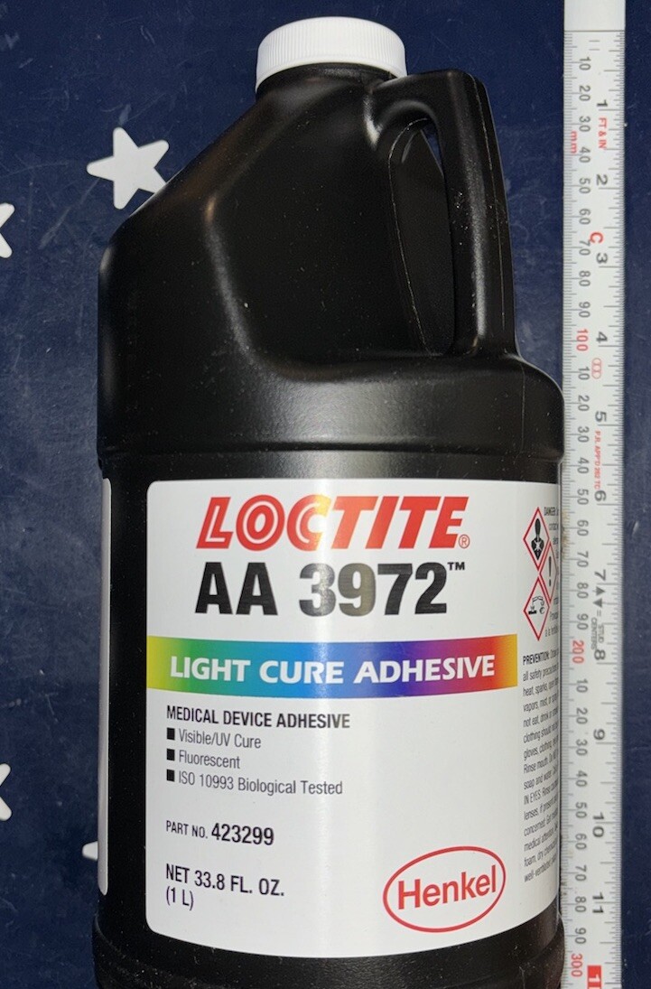 Loctite AA 3972 1 Liter Medical Grade – Light cure Adhesive Part No. 423299