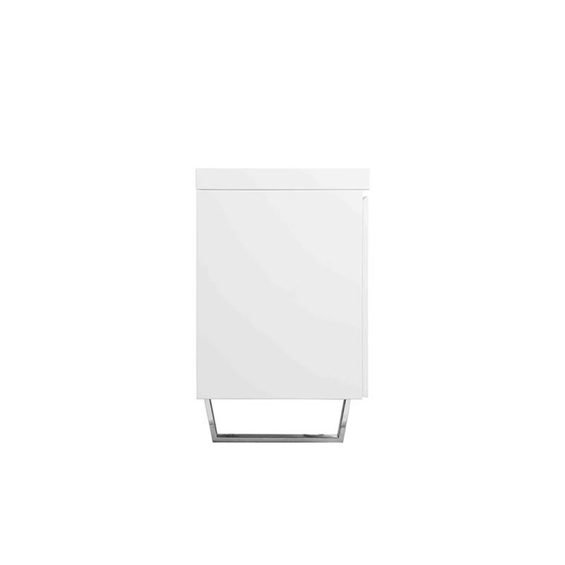 Pangea Home Sienna Modern Gloss Lacquer and Steel Metal Buffet in White