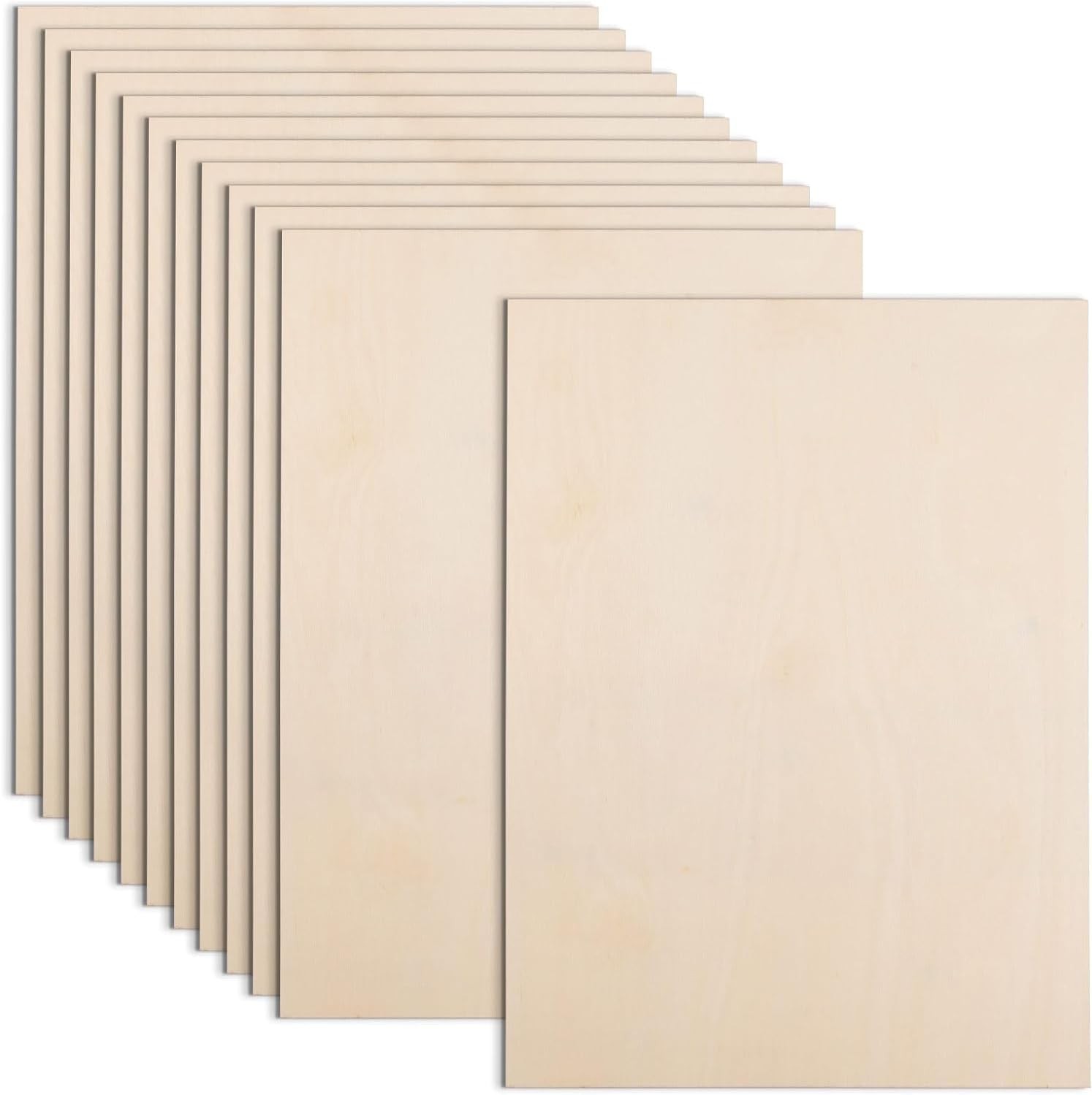 Basswood Sheets 12x16x1/16″, 12 Pack Unfinished Plywood for DIY Crafts, Models
