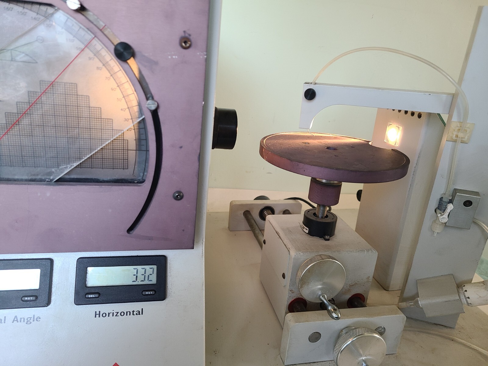 TanTec CAM-WAFER Series Contact Angle Meter, Powers Up, AS IS For Parts Or Repai