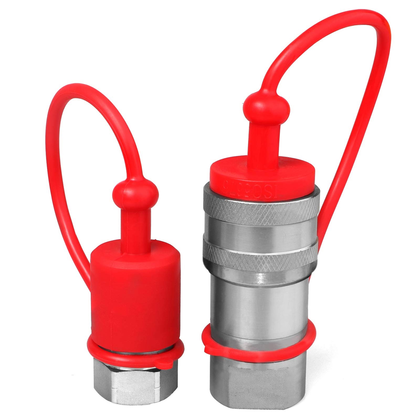 1/4″ NPT ISO 7241-B Hydraulic Quick Connect 1/4 inch, Silver
