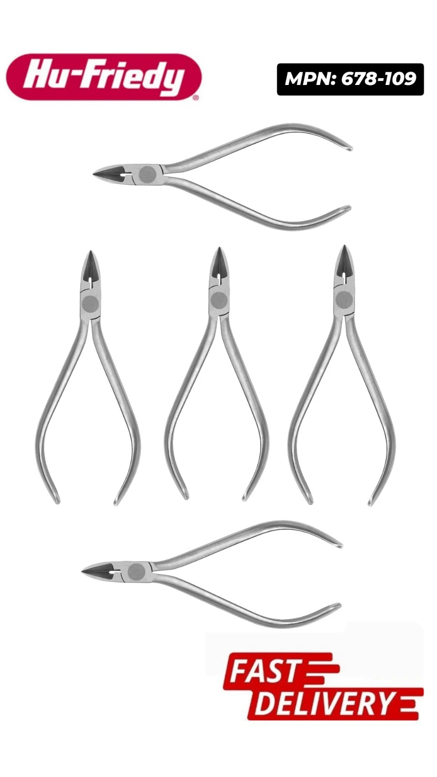 Hu-Friedy Micro Mini Ligature Cutter Orthodontic Pliers 678-109 Lot of 5 pieces