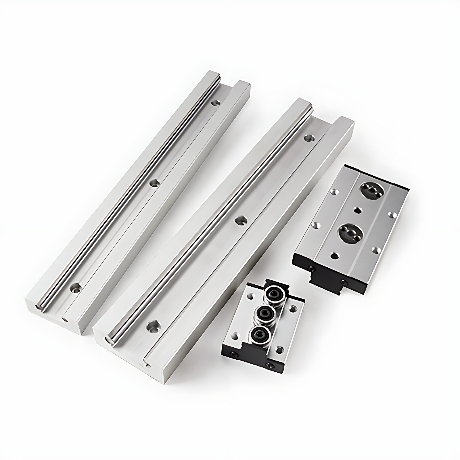 Built-In Dual-Axis Linear Rail Guide and Lock Sliders SGB10-SGB35 3/4/5 Wheel