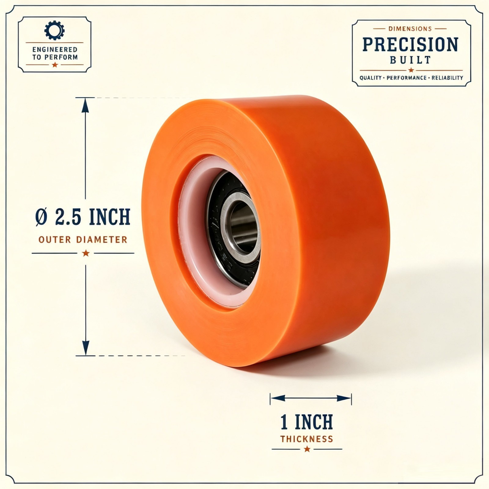 10 x SUPERIOR QUALITY ORANGE DRUM ROLLER BEARING FOR HUEBSCH/SQ/IPSO – 70568201
