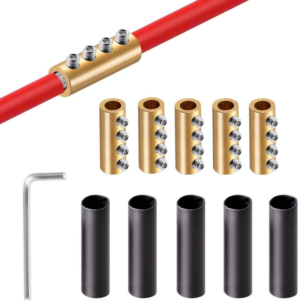 6 8 10 AWG Wire Connector Kit 80A Splicing Terminal Screw Heat Shrink Waterproof
