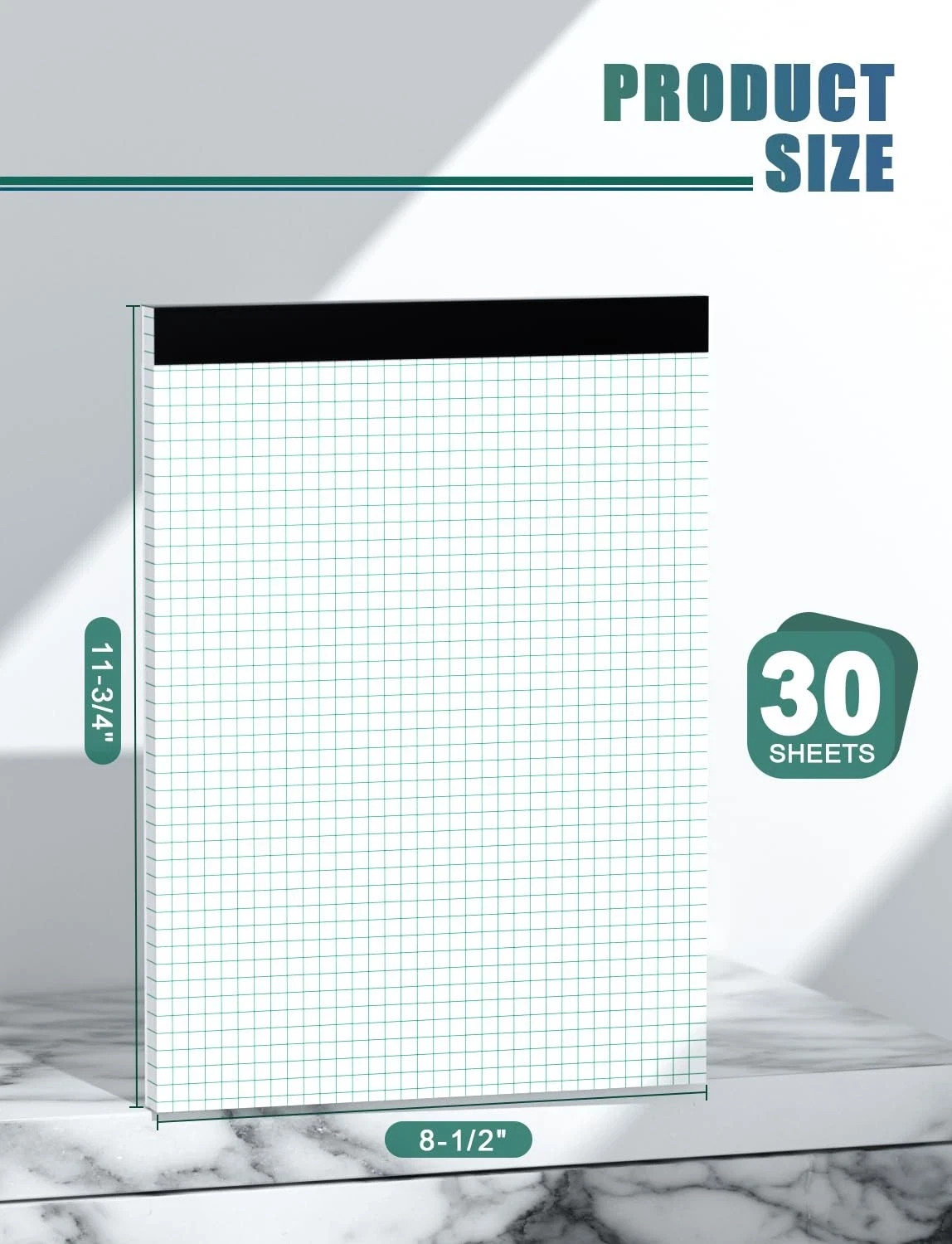 Graph Paper Pads 8.5 x 11, 4×4 Graph Ruled, 6 Pack 1/4 Graph Paper Notebooks