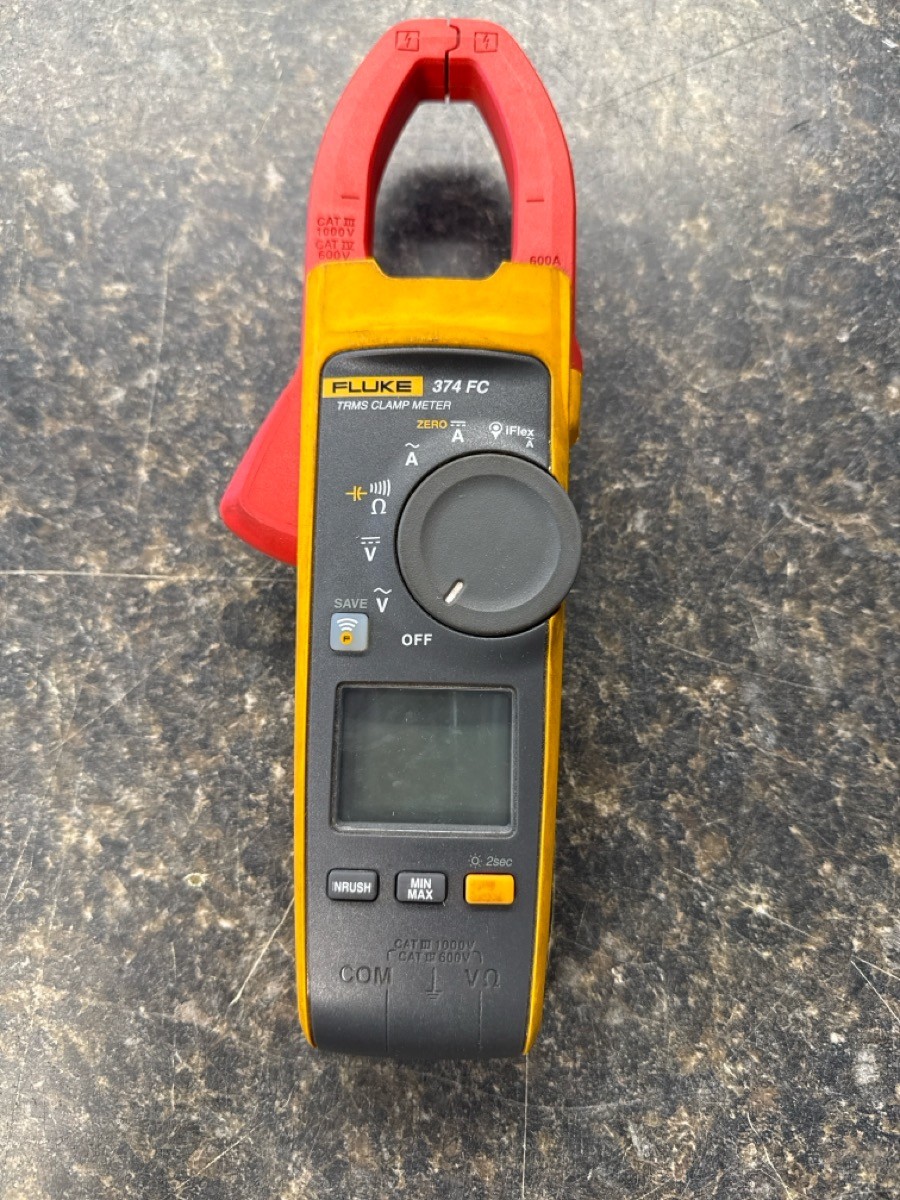 FLUKE 374 FC MULTIMETER WITH AC CURRENT CLAMP (DJ1038441)