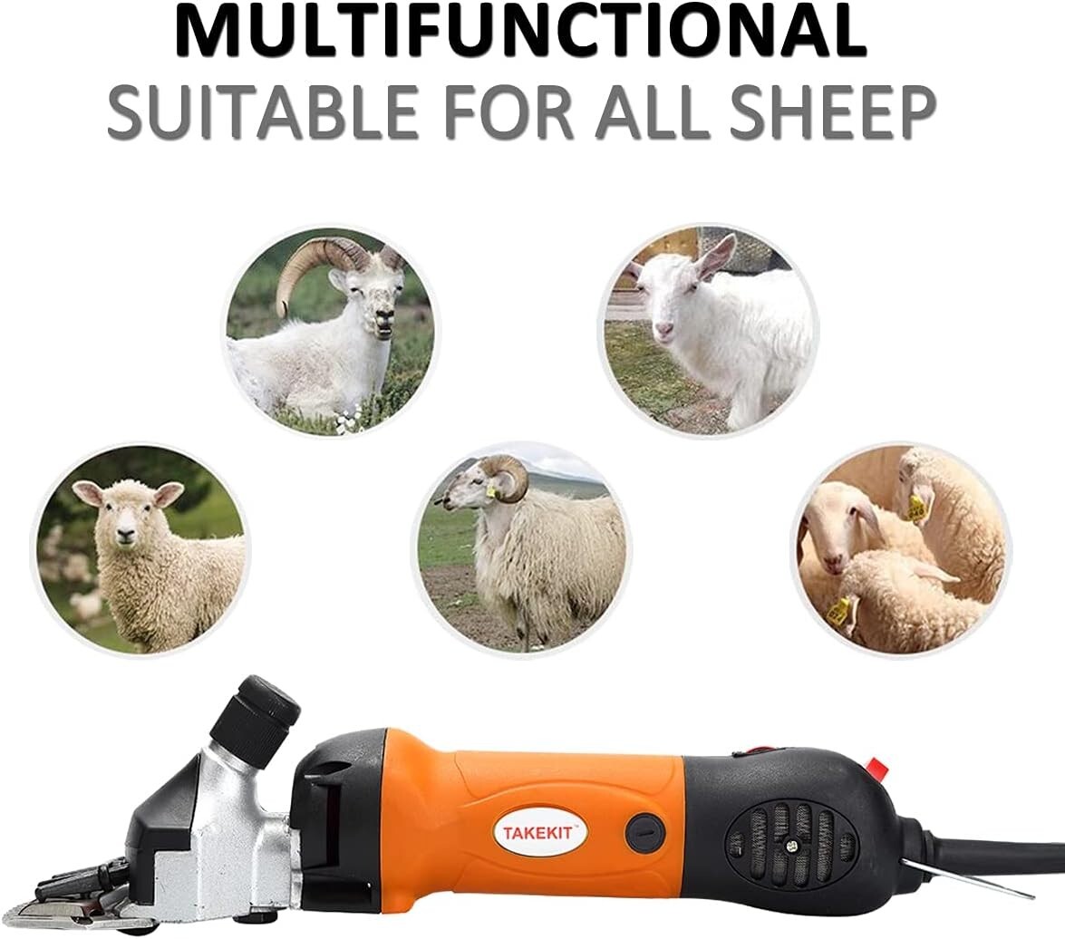 TAKEKIT Sheep Shears Professional Electric Clippers For Sheep Alpacas Corded