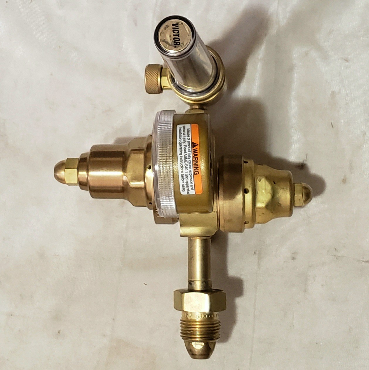 Victor HVTS 2530-580 Two Stage Nitorgen Air Flowmeter Regulator Made In USA