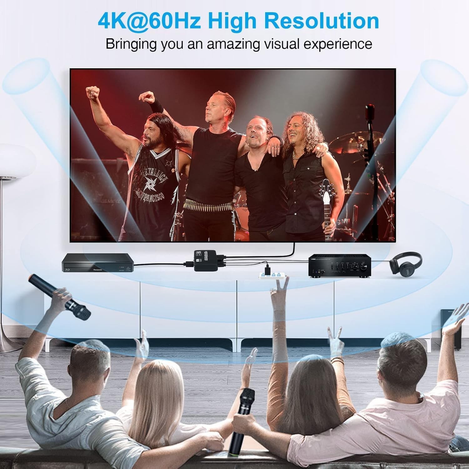 4K@60Hz HDMI 2.0b Audio Extractor Converter Adapter Splitter, HDMI eARC/ARC +…