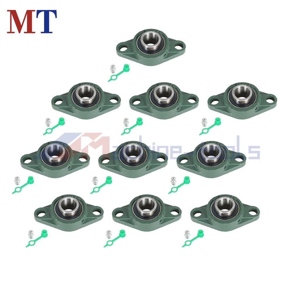 10 Pcs UCFL205-16 Pillow Block Flange Bearing 2 Bolt Solid Base 1″ Bore