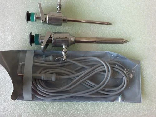 2 Pieces Laparoscopic Gynecology Trocar Cannula 10mm5mm & Bipolar Cable
