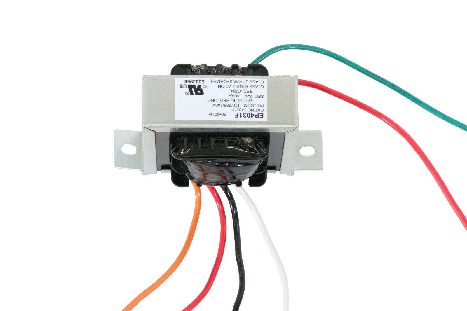 Endurance Pro Control Transformer 40VA, Primary 120, 208, 240V Secondary 24V, HV