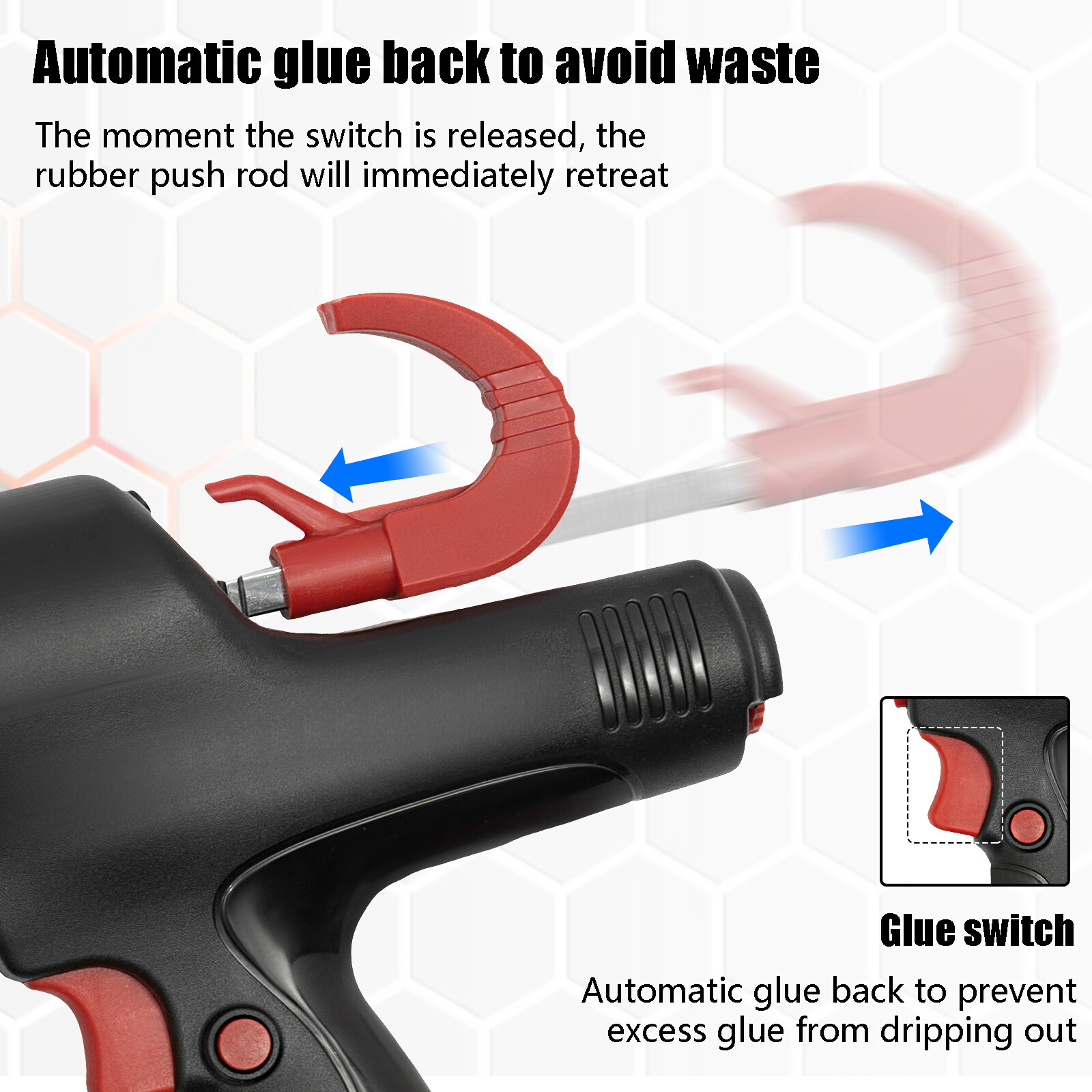 21V High Power Electric Caulk Gun Max Cordless Caulking Gun with Lithium Battery