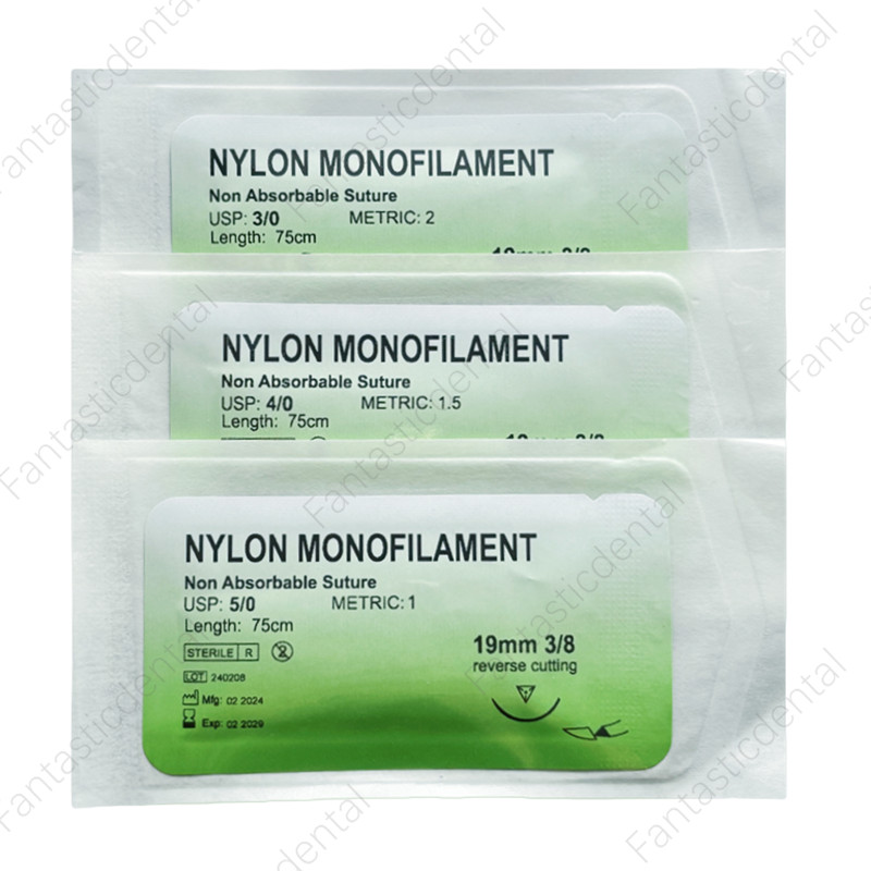 Dental Surgical Sutures Reverse Cut Suture Metric 1.5 Nylon Monofilament USP