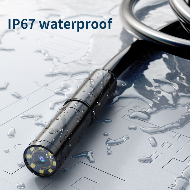 IP67 Waterproof 3in1 Endoscope 1080P 8 Adjustable LED 5M Flexible Snake Camera
