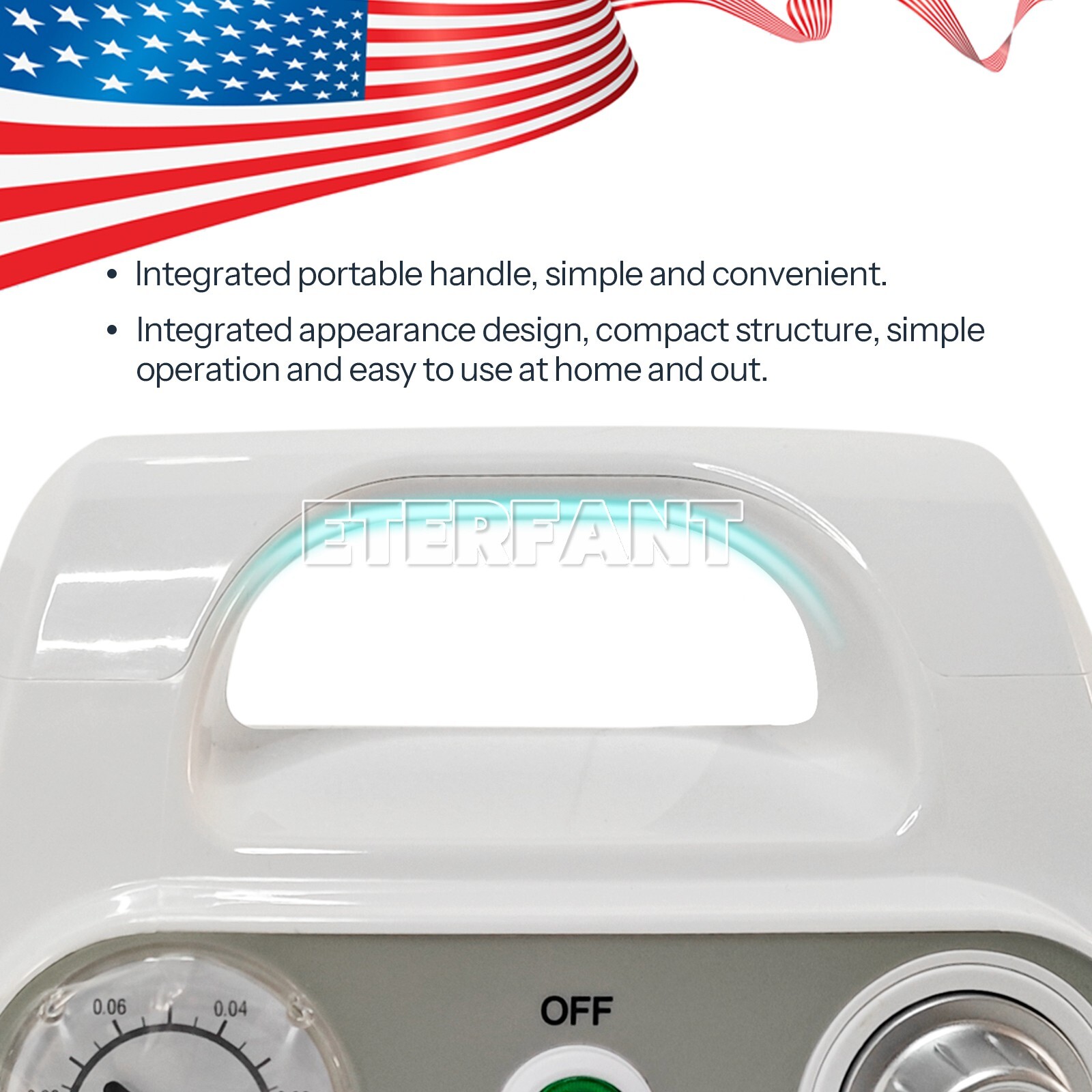 Dental Suction Machine Portable Phlegm Vacuum Oral Emergency Suction Unit ≤65dB