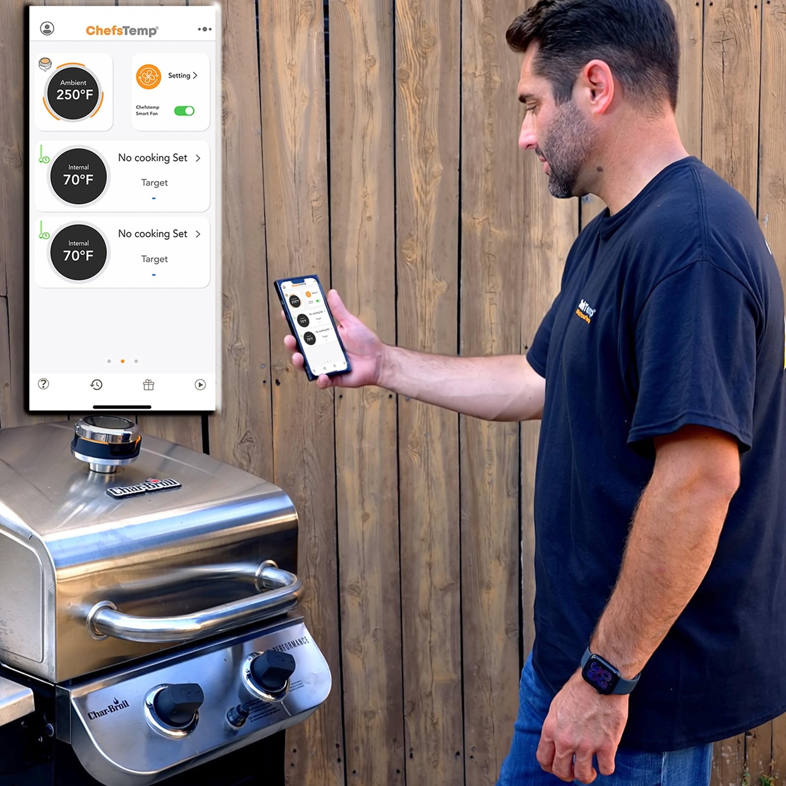 ProTemp S1 Patented Smart Grill Gauge Thermometer Hub Wi-Fi and Bluetooth for…