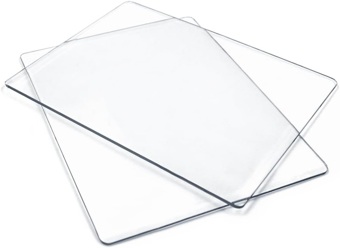 1 Pair Acrylic Cutting Plates for Die Cutting Machines – 7.67″ X 5.86″ Clear Em