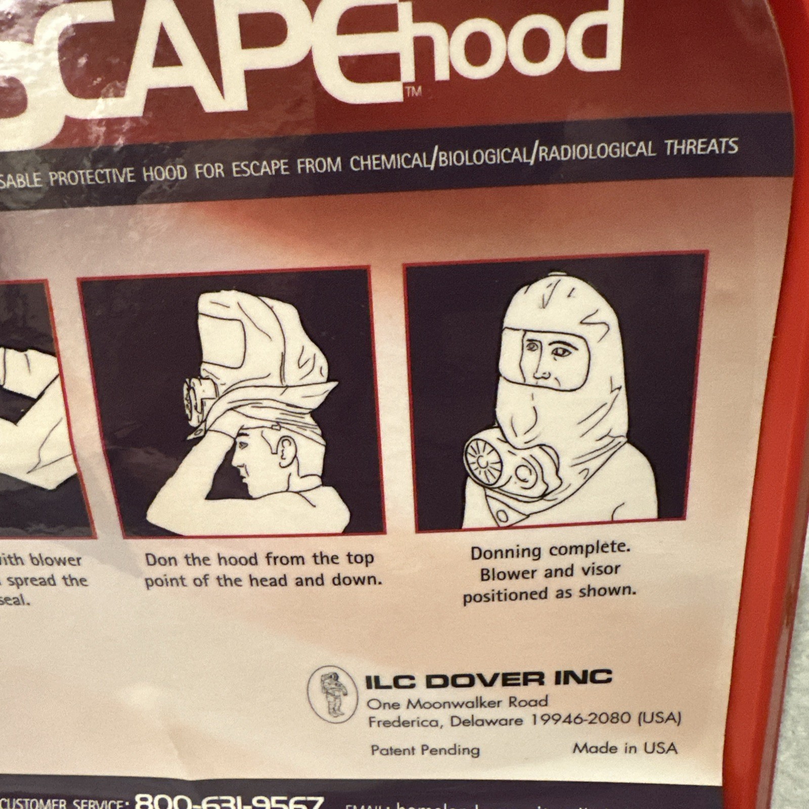 ILC Dover SCape-NBC Air-purifying Escape Respirator. New In Box Never Used