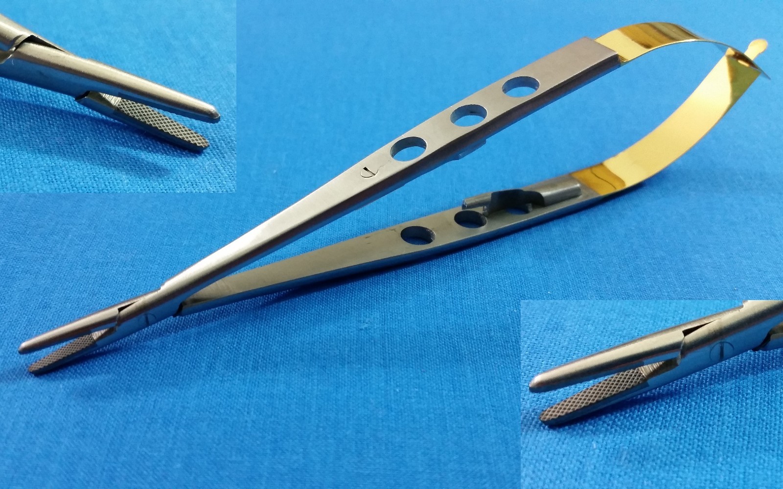 T/C CASTROVIEJO MICRO NEEDLE HOLDER 5.5″ STRAIGHT W/ TUNGSTEN CARBIDE INSERTS
