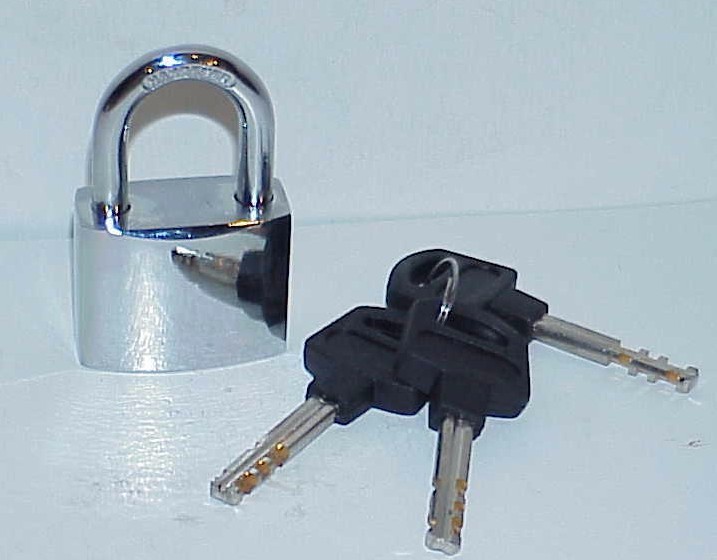 1″ Chrome Plated Brass PADLOCK Hardened Steel Heavy Duty European Style Keys