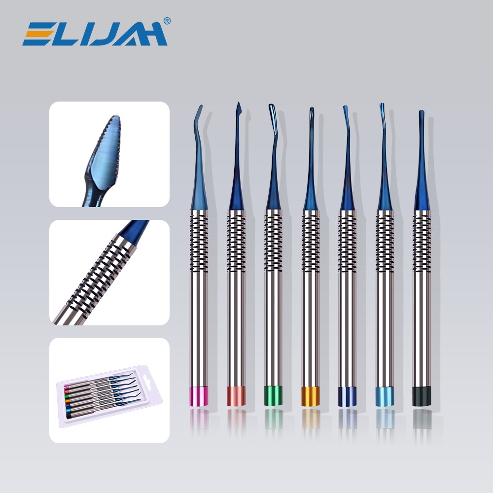7Blue Root Elevator Luxating PDL Dental Instruments Implant Titan Surgical IN US