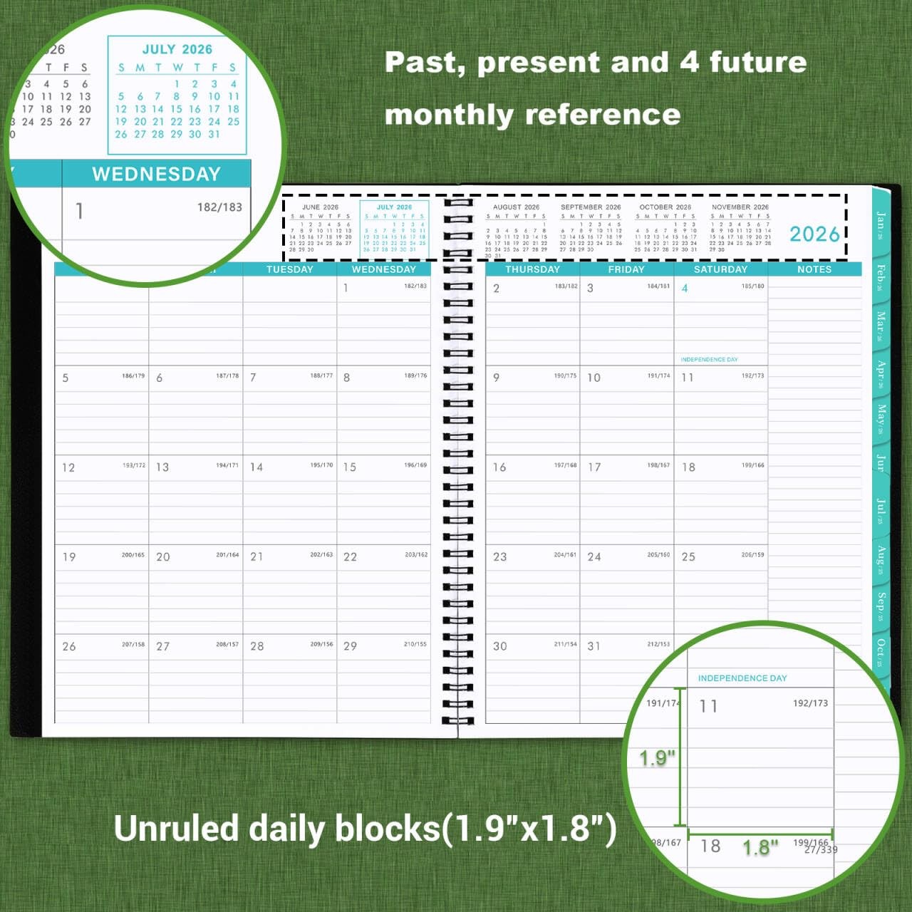 2025 Monthly Planner/Calendar – 12 Months with Tabs, Unknown_binding