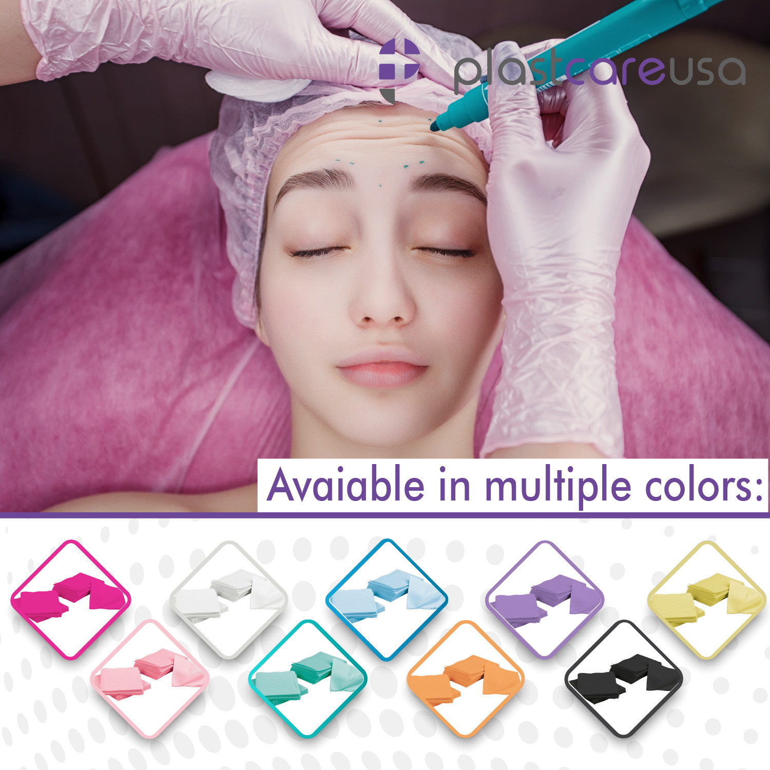 Bag of 50 13″ x 18″ Disposable Dental Bibs, Tattoo Piercing Waterproof Patient