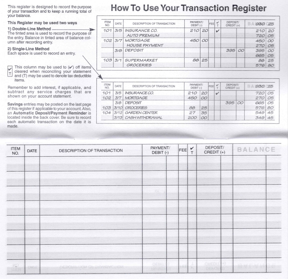 Checkbook Transaction Registers, 2026-2027-2028 Calendars by Easy Read Register