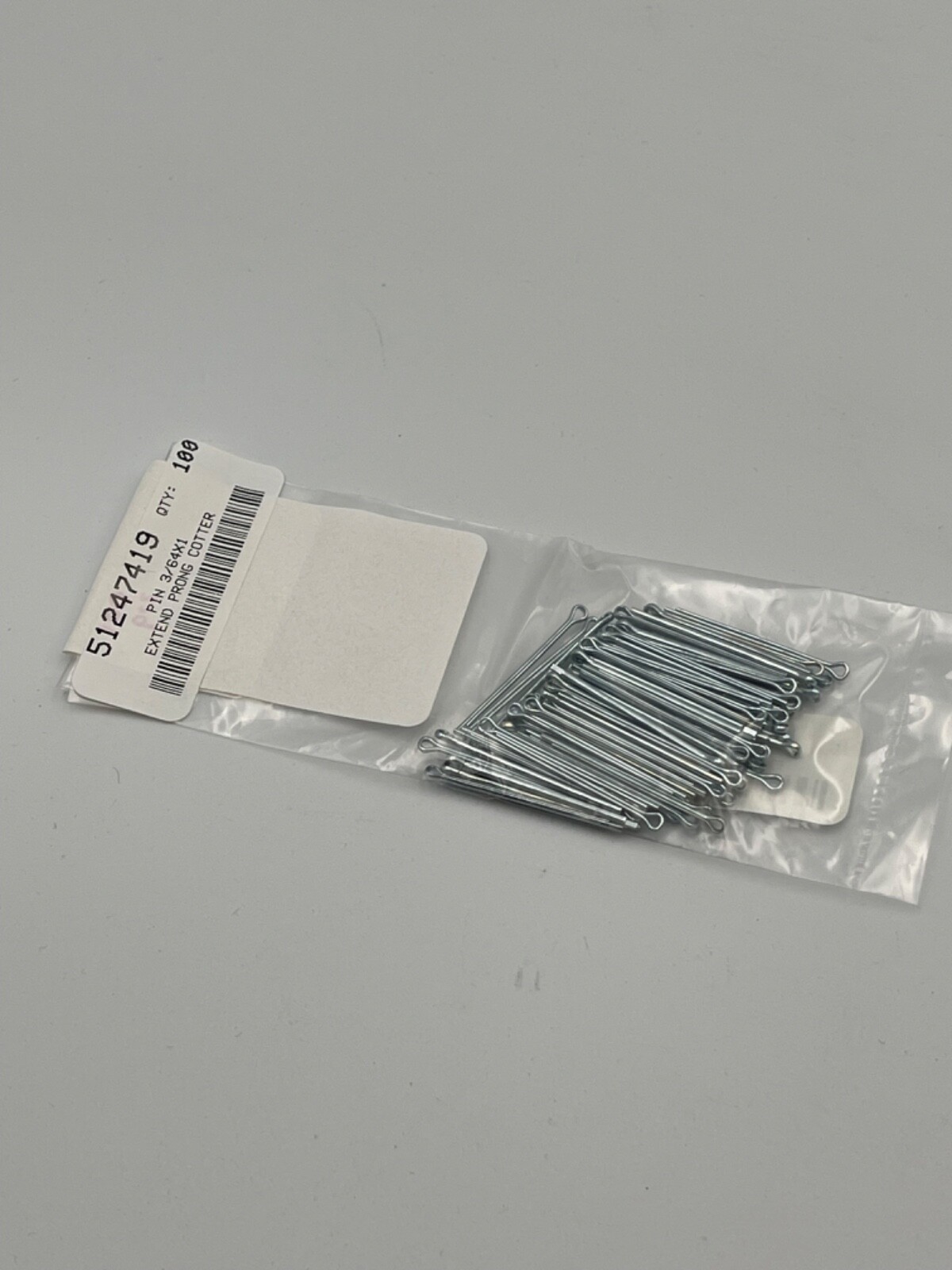 VALUE COLLECTION 3/64″ Diam x 1″ Long Extended Prong Cotter Pin C672208 QTY 100