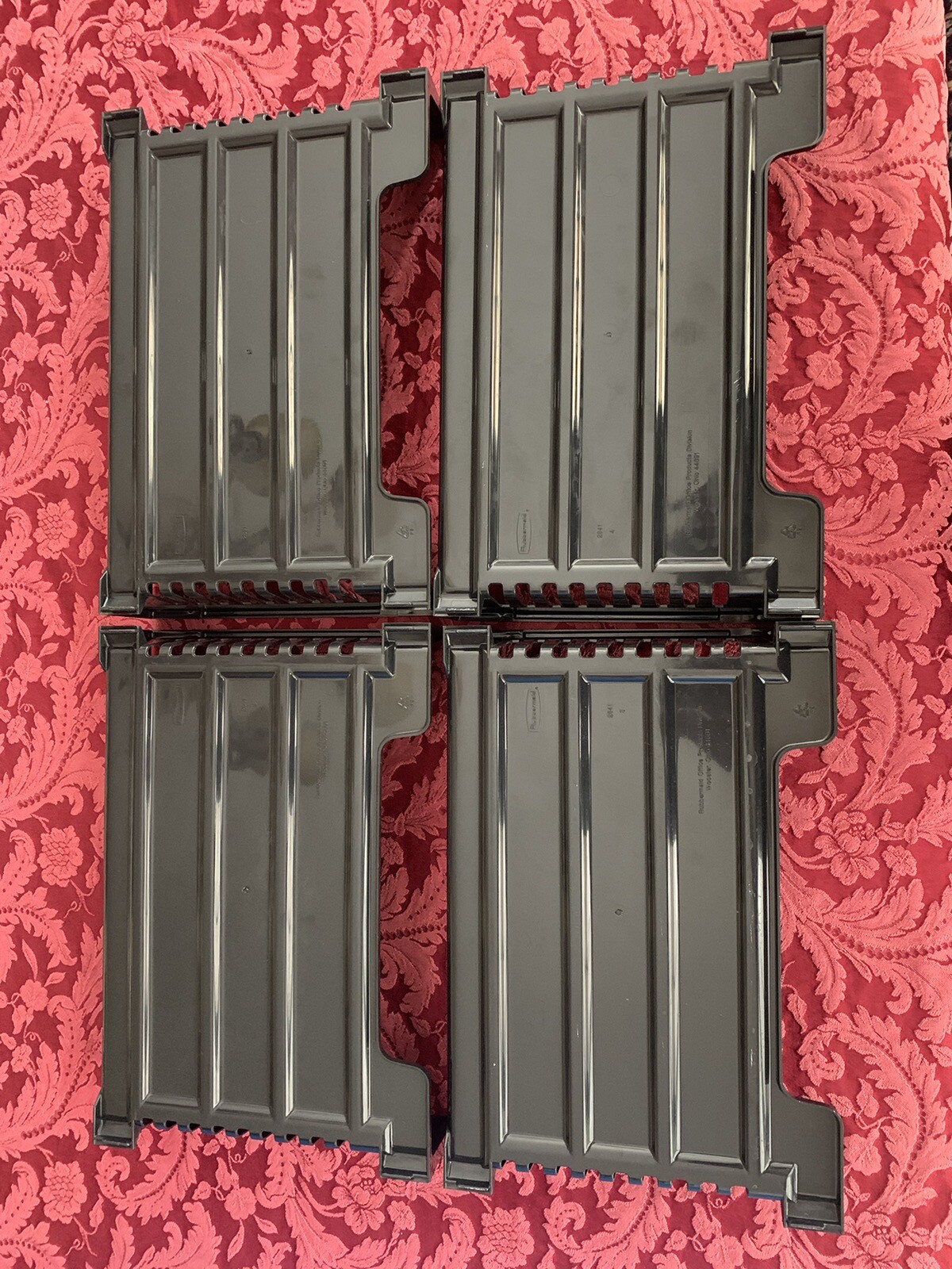 4 Stackable Letter Paper Trays, Desk File Organizer Rubbermaid – 4 trays, used