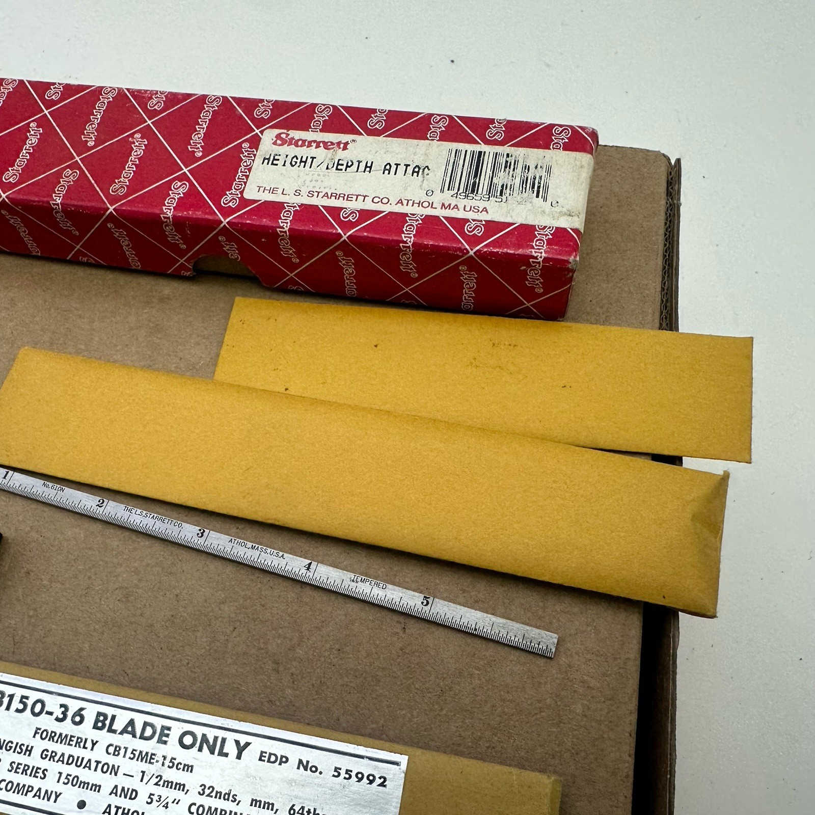 Starrett No. 289-C Height + Depth Gage Attachment Set Woodworking Machinist Tool
