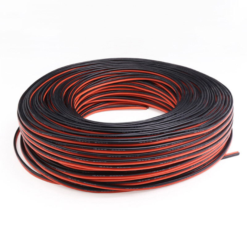 2Pin 8AWG-28AWG Red&Black Silicone Wire Extra Soft Silicone Cable Tinned Copper