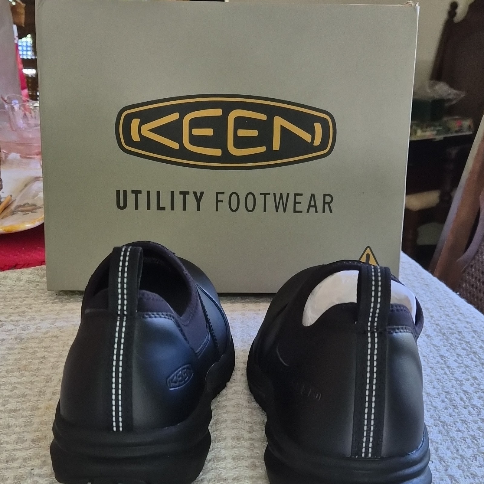 KEEN Utility Footwear Black Slip-On Work Shoes