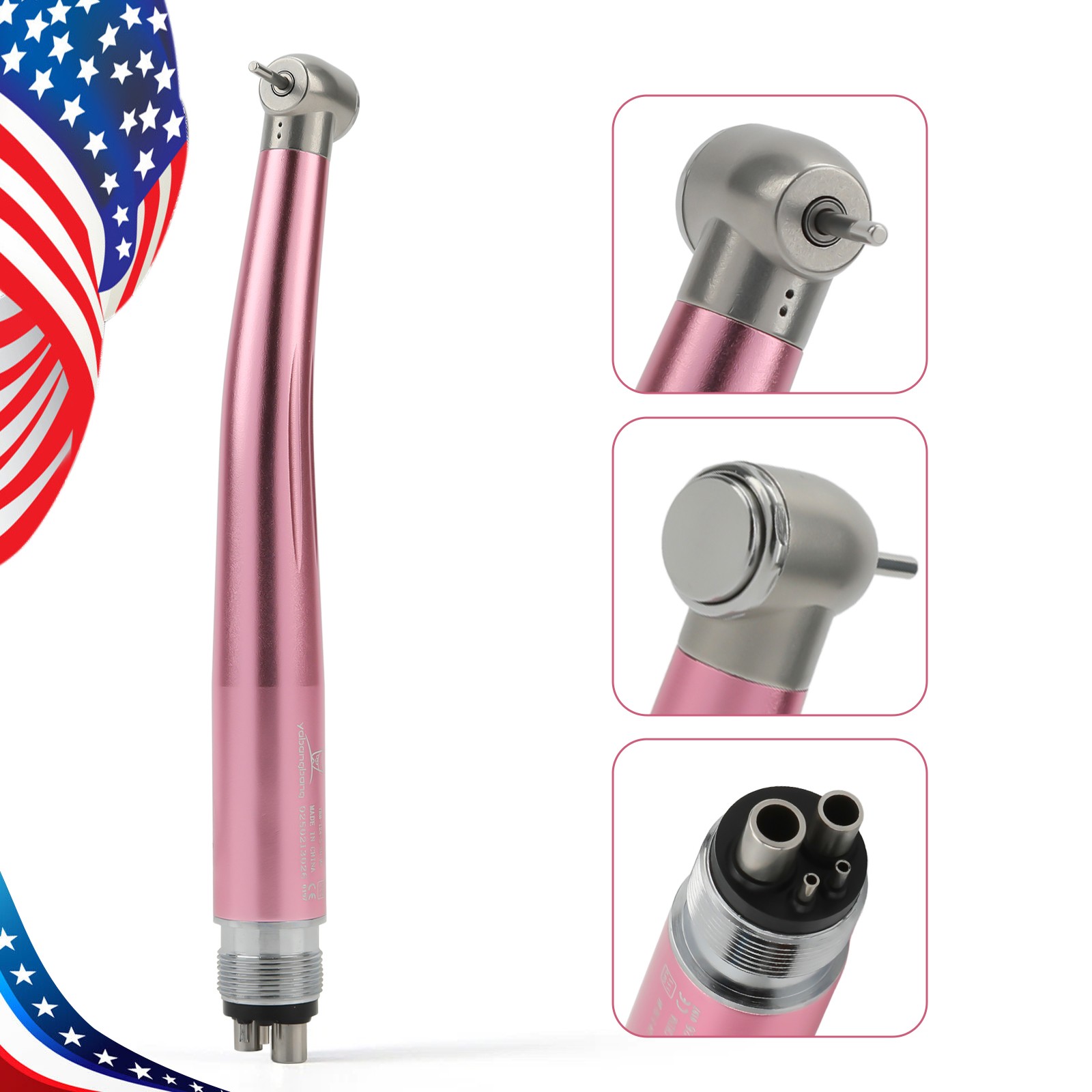 US NSK Dental High Speed Handpiece Air Turbine Anti-retraction 4 Hole Colorful