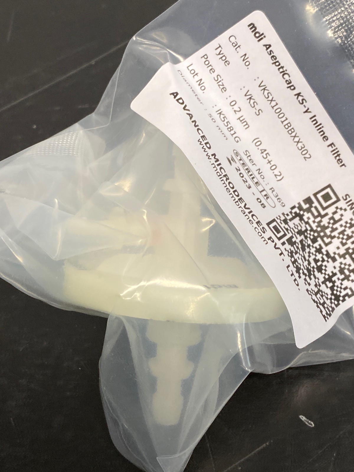 (6) Advanced Microdevices MDI AseptiCap KS-y Inline Filter 50mm VKSX1001BBXX302