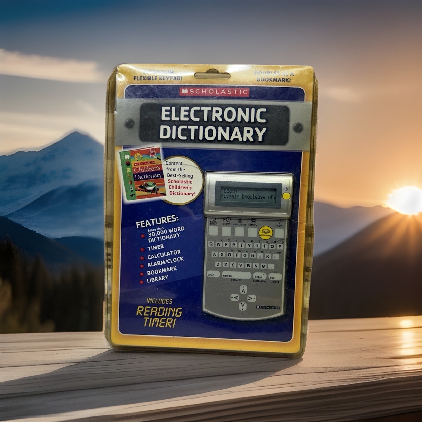 Vtg 90s-00s Electronic Dictionary Bookmark Reading Timer 30000 Words Sealed