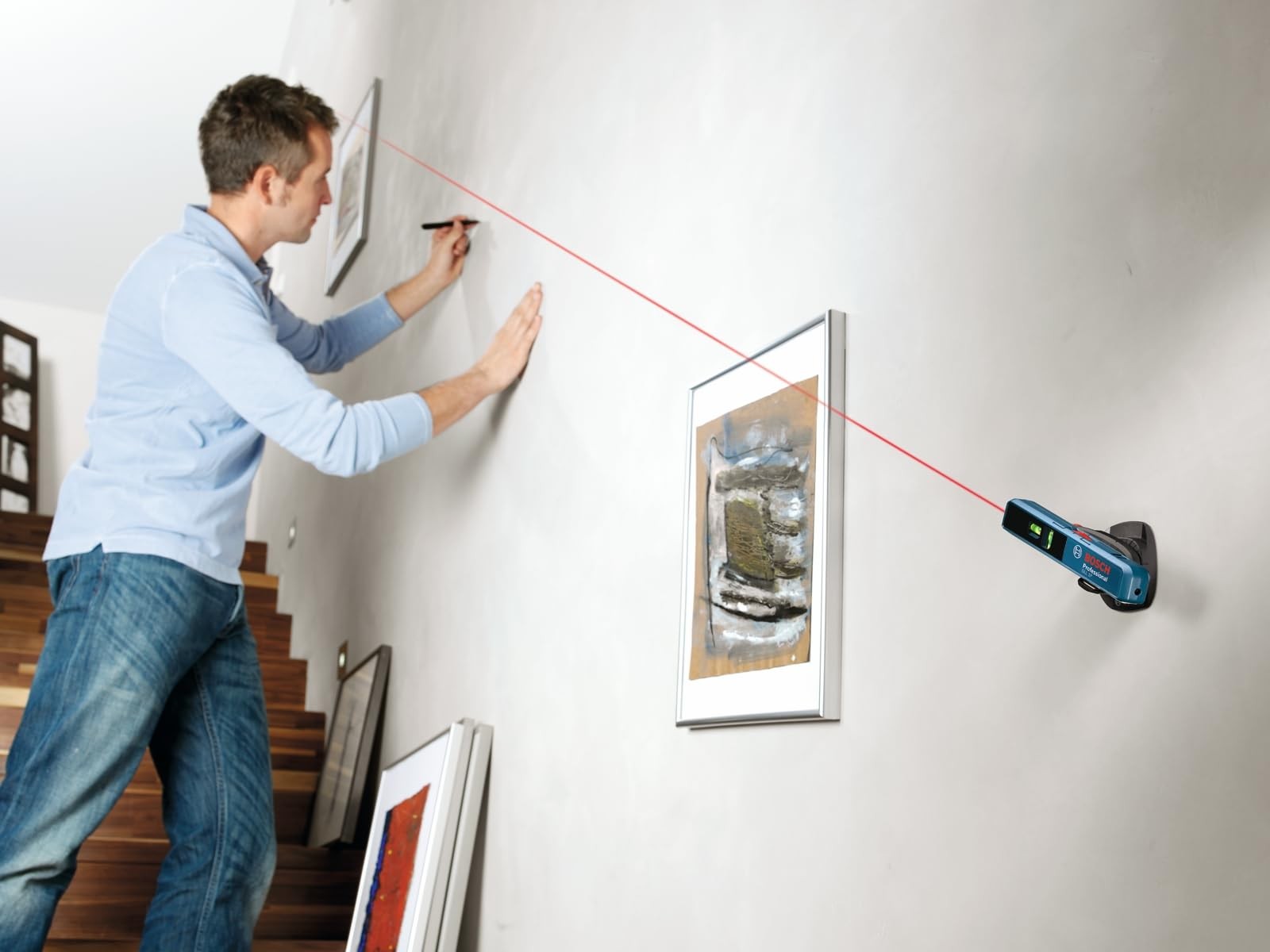 Bosch GLL 1 P 65 ft Pocket Line Point Laser Level Hand Tool Mount