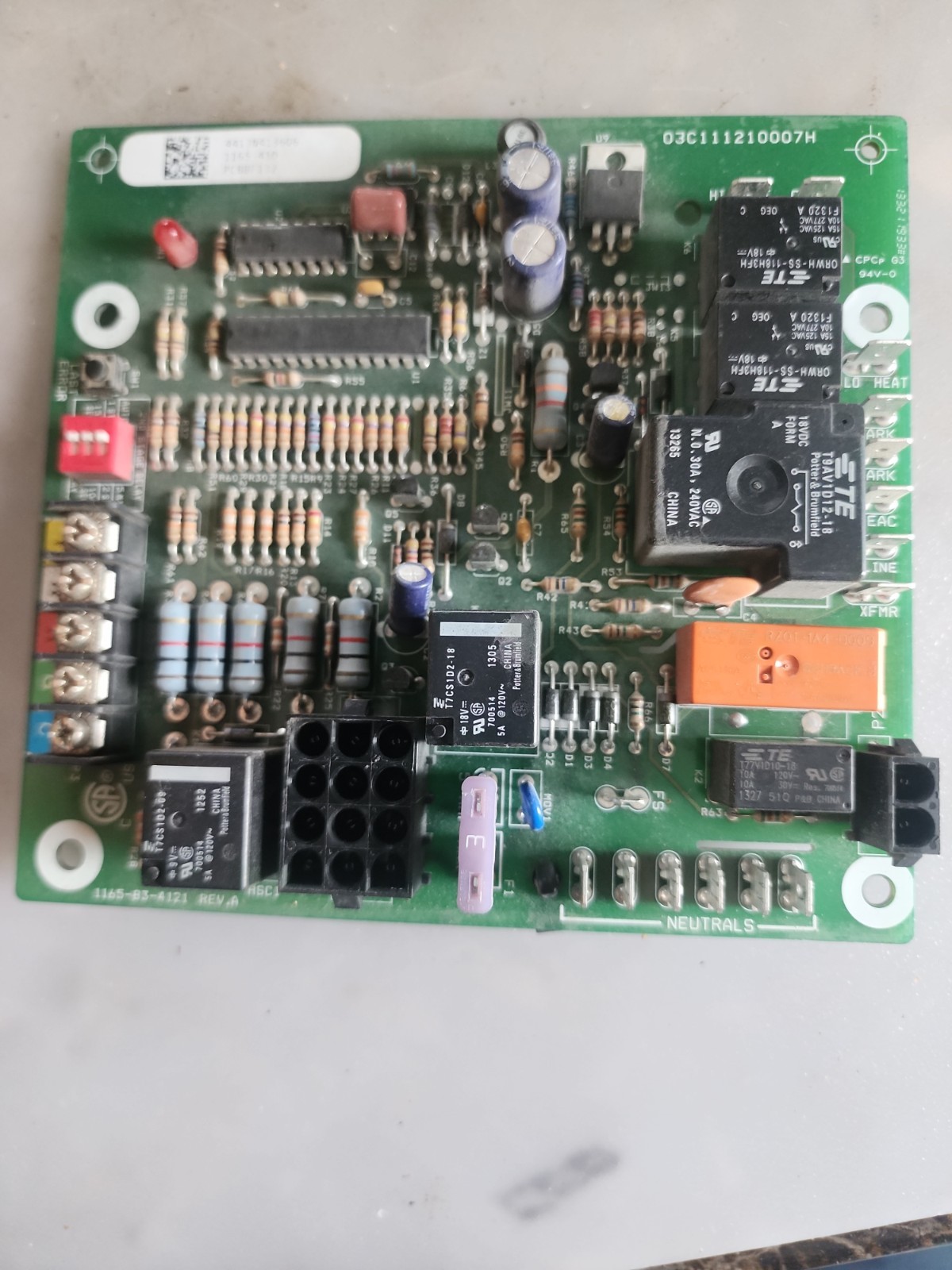 Goodman 1165 410 PCBBF 132 Furnace Control Circuit Board 1165 83 4121 Rev A #21