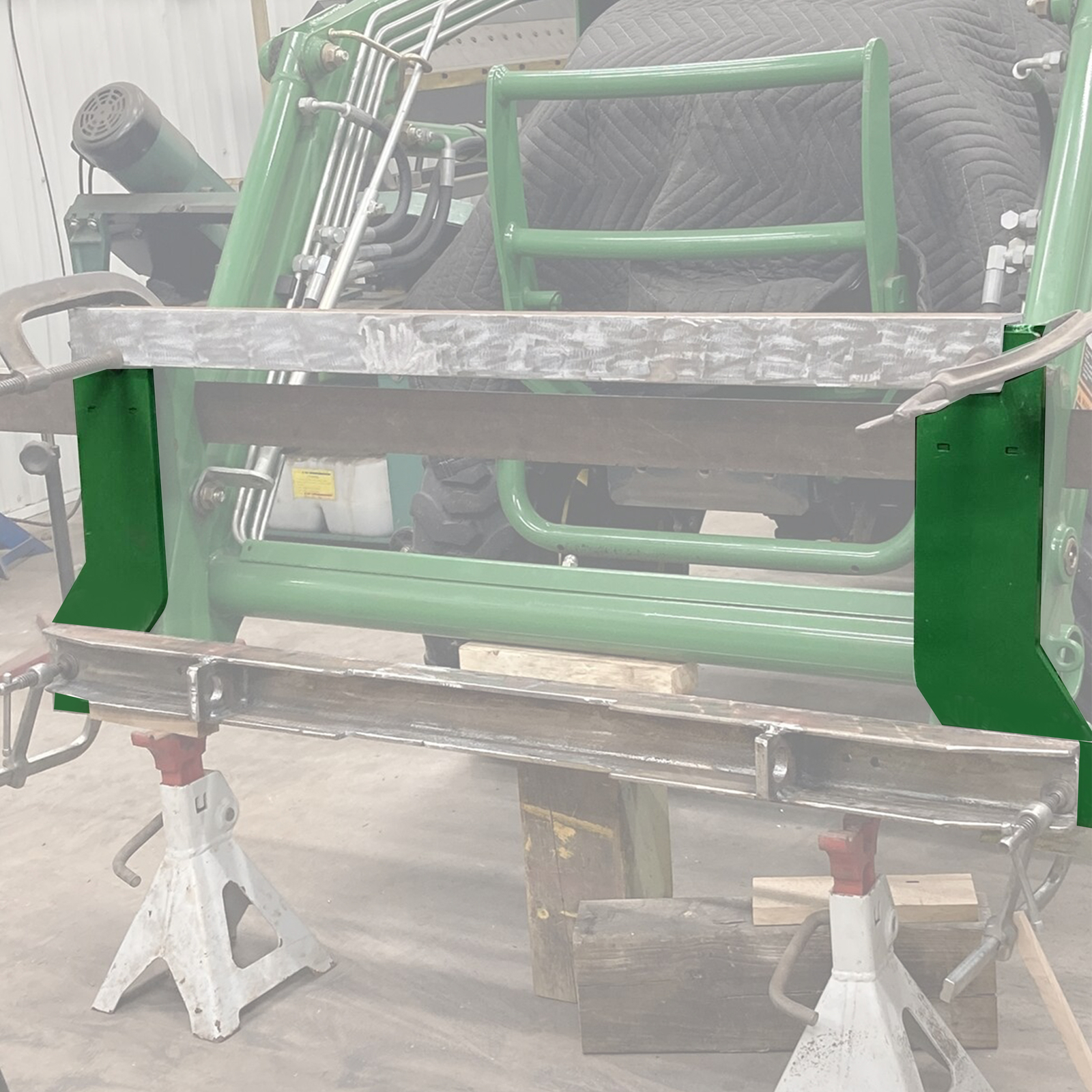 For John Deere Quick Tach Bracket Tractor Loader Brackets Weld On Mounting Set