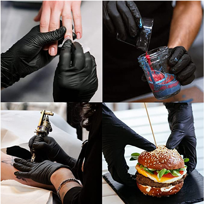 1000 PCS Black Vinyl Gloves Latex & Nitrile Free-XL**Buy One, Get One at 50% Off