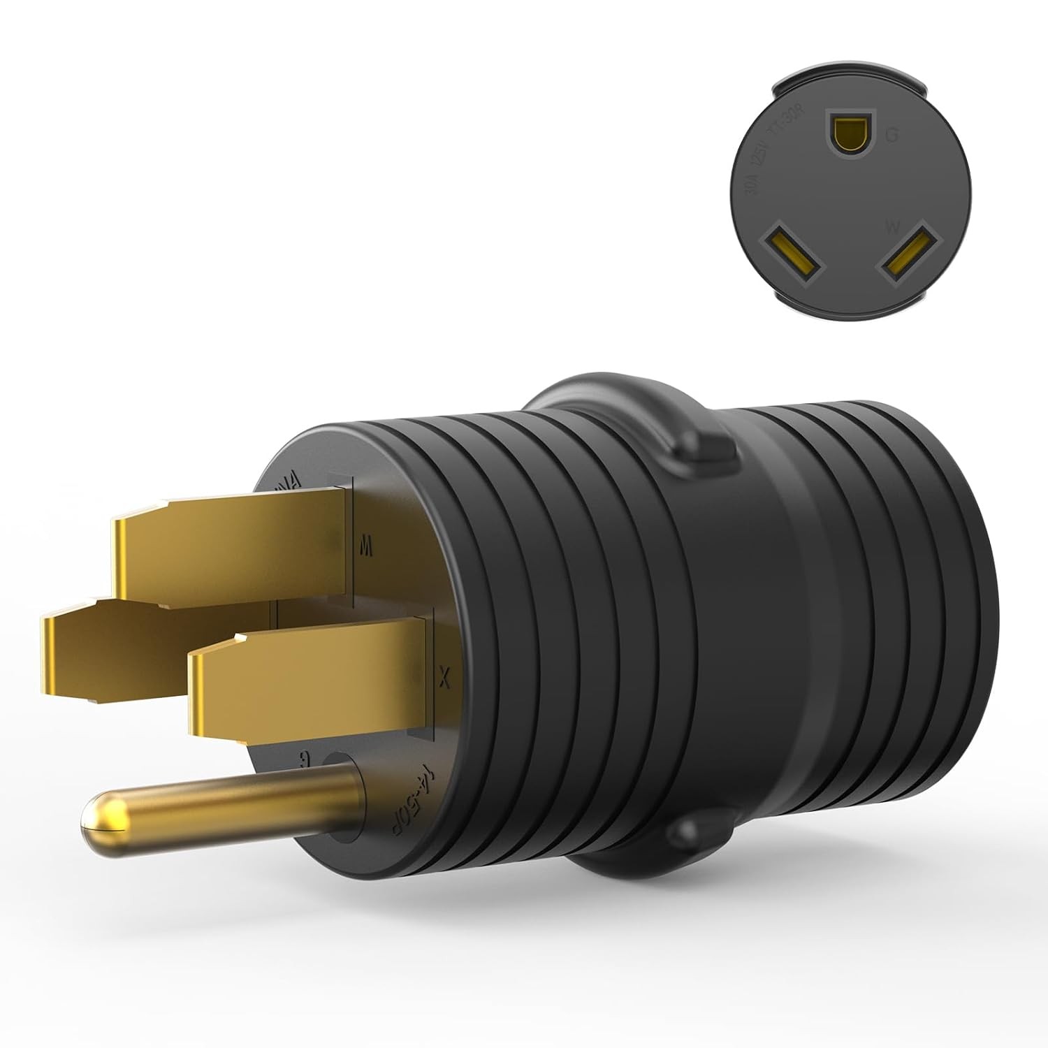 50 Amp to 30 Amp RV Adapter NEMA 14-50P to TT-30R Electrical Plug Converter