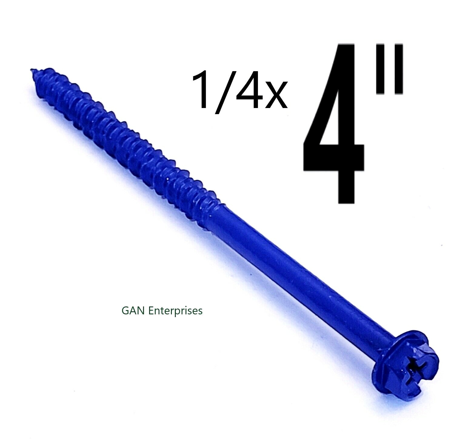 Concrete Masonry HEX Head 1/4x 1-1/4″ to 6″ Anchor Screw, Blue,Tapcon, Bulk