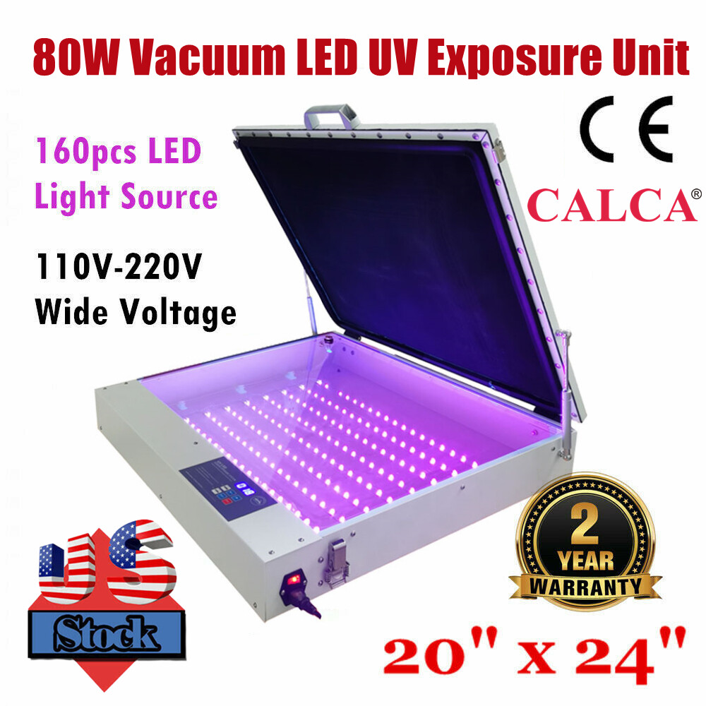 Vacuum LED UV Exposure Unit Tabletop Precise 20″ x 24″ Screen Printing