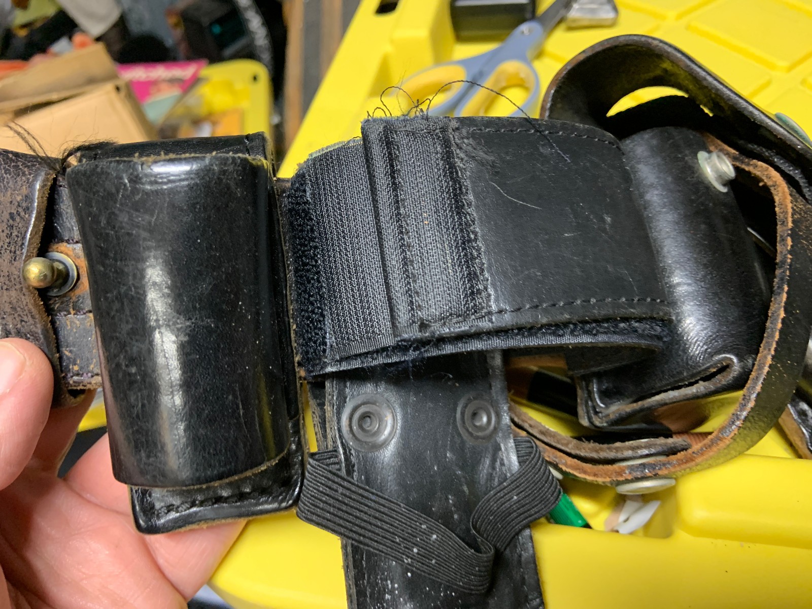 Police Duty Belt – Size 30 w/ Holsters & Cuffs- Bianchi- Safari-Boston #2 No Key